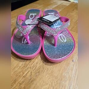 Bebe Glitter Sandals with Rhinestones